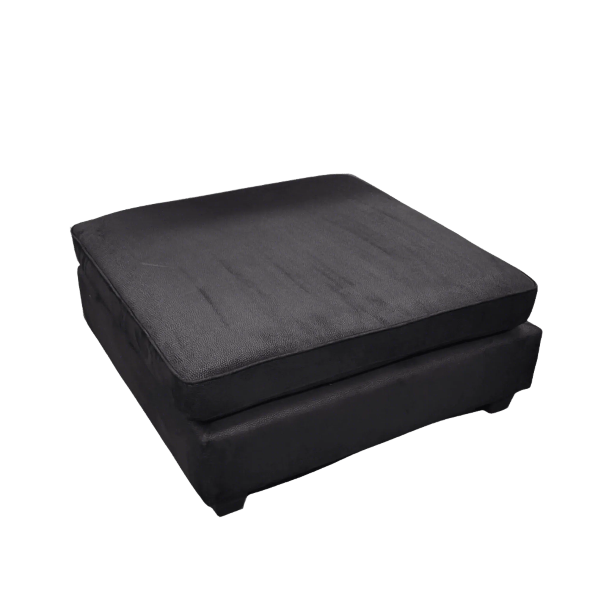 Skyline II Black Ottoman