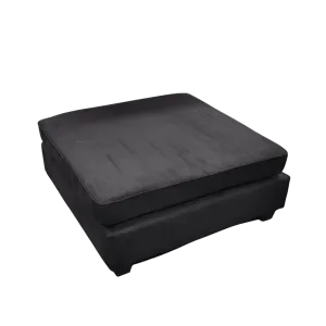 Skyline II Black Ottoman