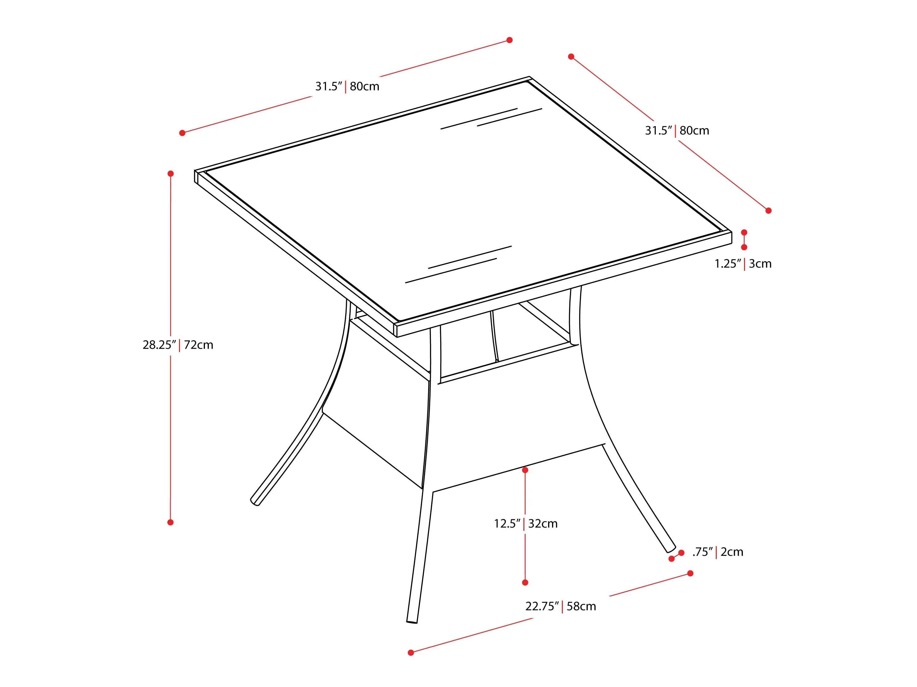 Square Outdoor Dining Table