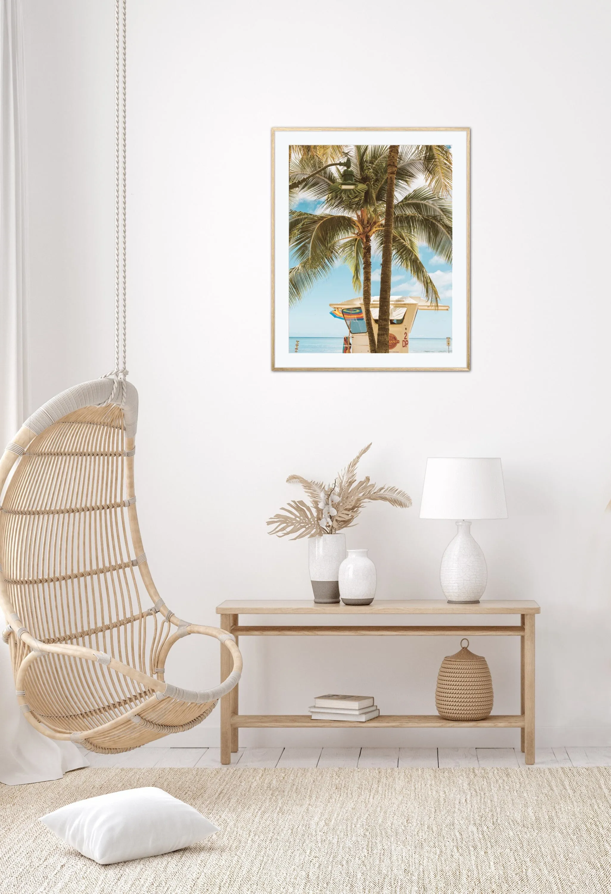 Sunset Surfer Wall Art Set Of 2 INSTANT DOWNLOAD Art Prints, Coastal Decor, Lifeguard Palm Tree Print, Surfboard Wall Decor