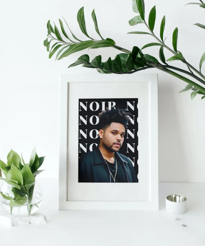 The Weeknd Poster Noir PRINTABLE WALL ART, Hypebeast Poster, Urban Wall Art, Celebrity Poster, Alternative R&B Hip Hop Pop Culture Decor