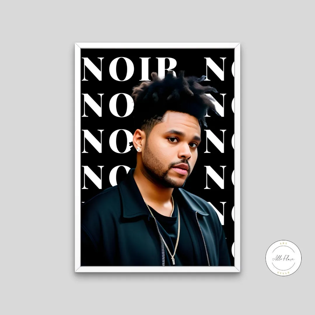 The Weeknd Poster Noir PRINTABLE WALL ART, Hypebeast Poster, Urban Wall Art, Celebrity Poster, Alternative R&B Hip Hop Pop Culture Decor