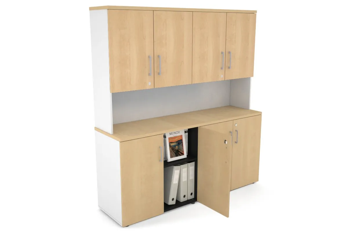 Uniform Small Storage Cupboard - Hutch with Doors [1600W x 750H x 450D]