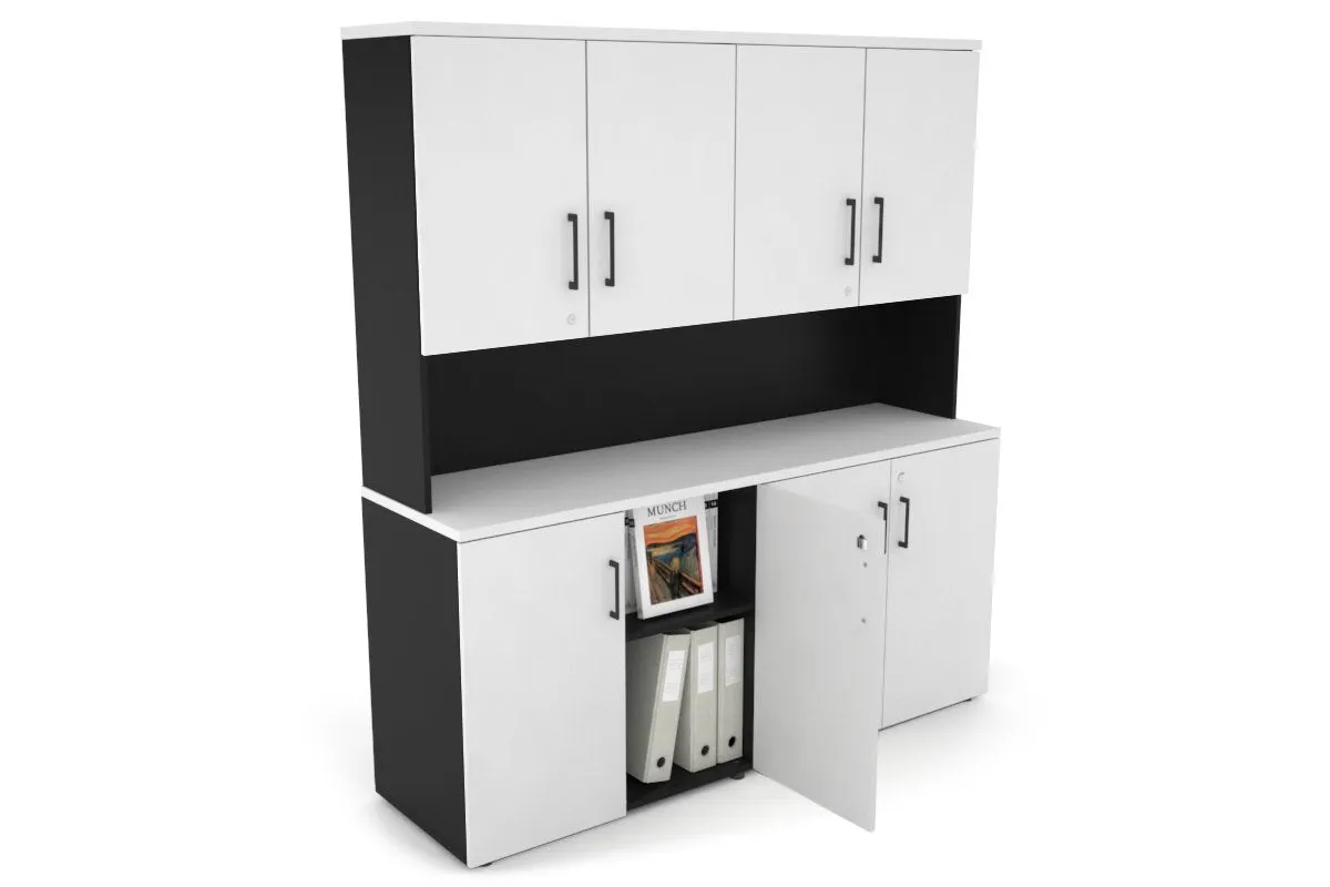 Uniform Small Storage Cupboard - Hutch with Doors [1600W x 750H x 450D]