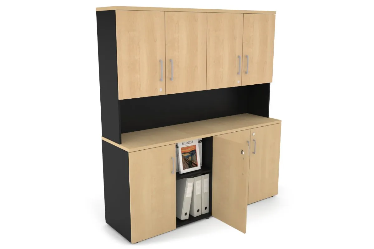 Uniform Small Storage Cupboard - Hutch with Doors [1600W x 750H x 450D]