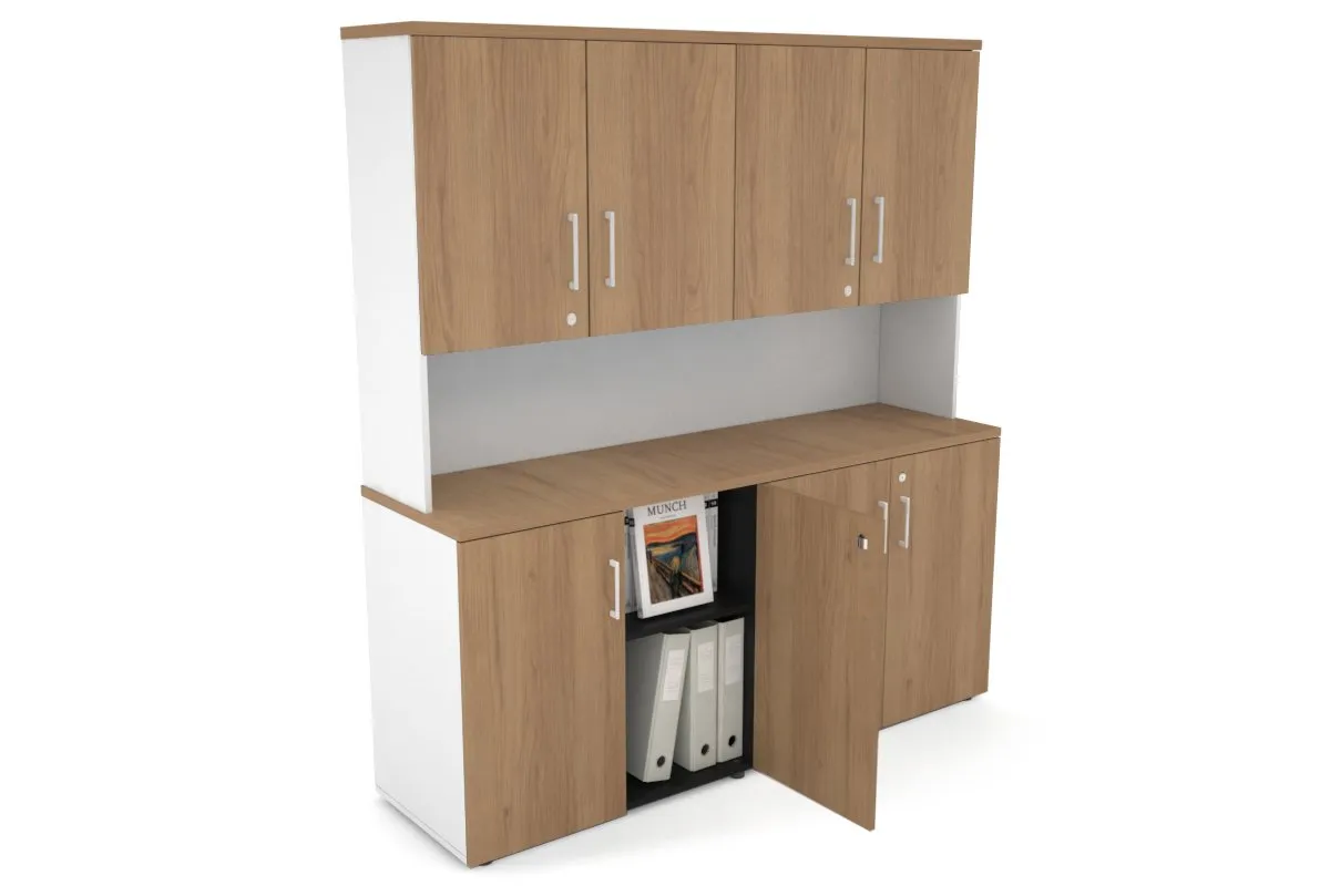 Uniform Small Storage Cupboard - Hutch with Doors [1600W x 750H x 450D]