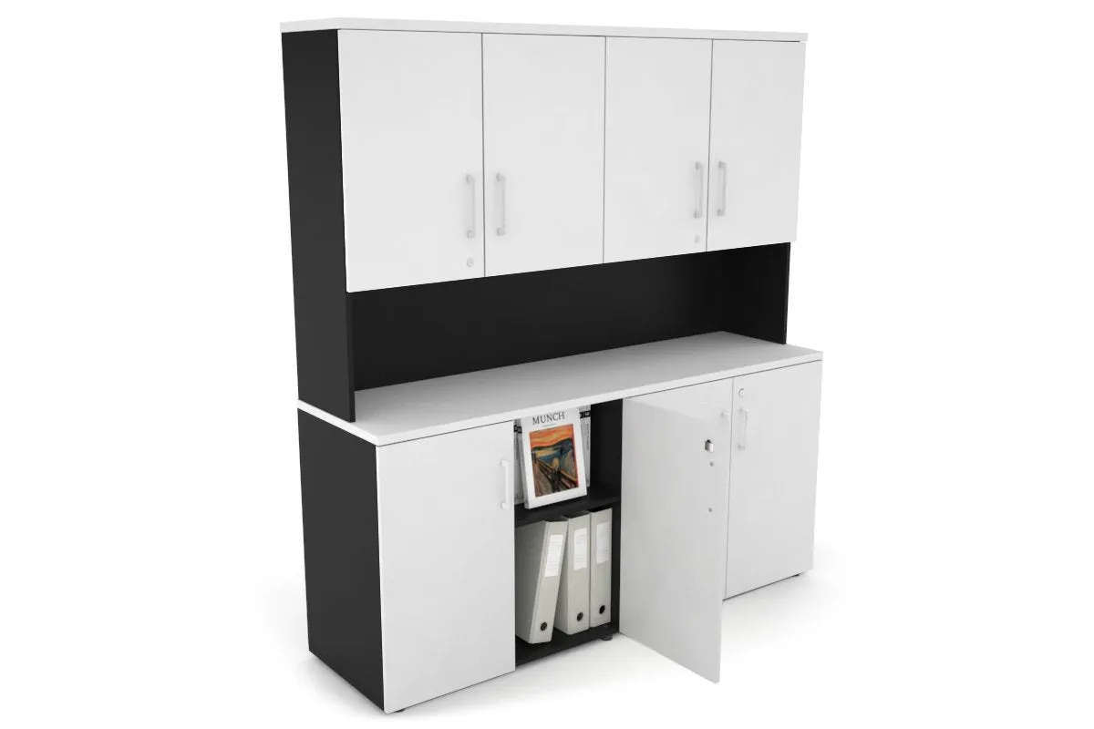 Uniform Small Storage Cupboard - Hutch with Doors [1600W x 750H x 450D]