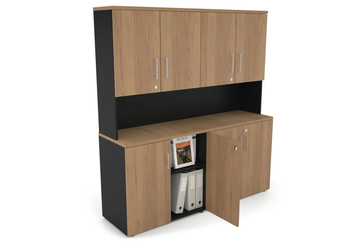 Uniform Small Storage Cupboard - Hutch with Doors [1600W x 750H x 450D]