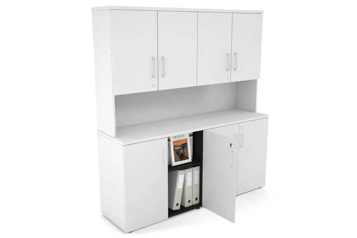 Uniform Small Storage Cupboard - Hutch with Doors [1600W x 750H x 450D]