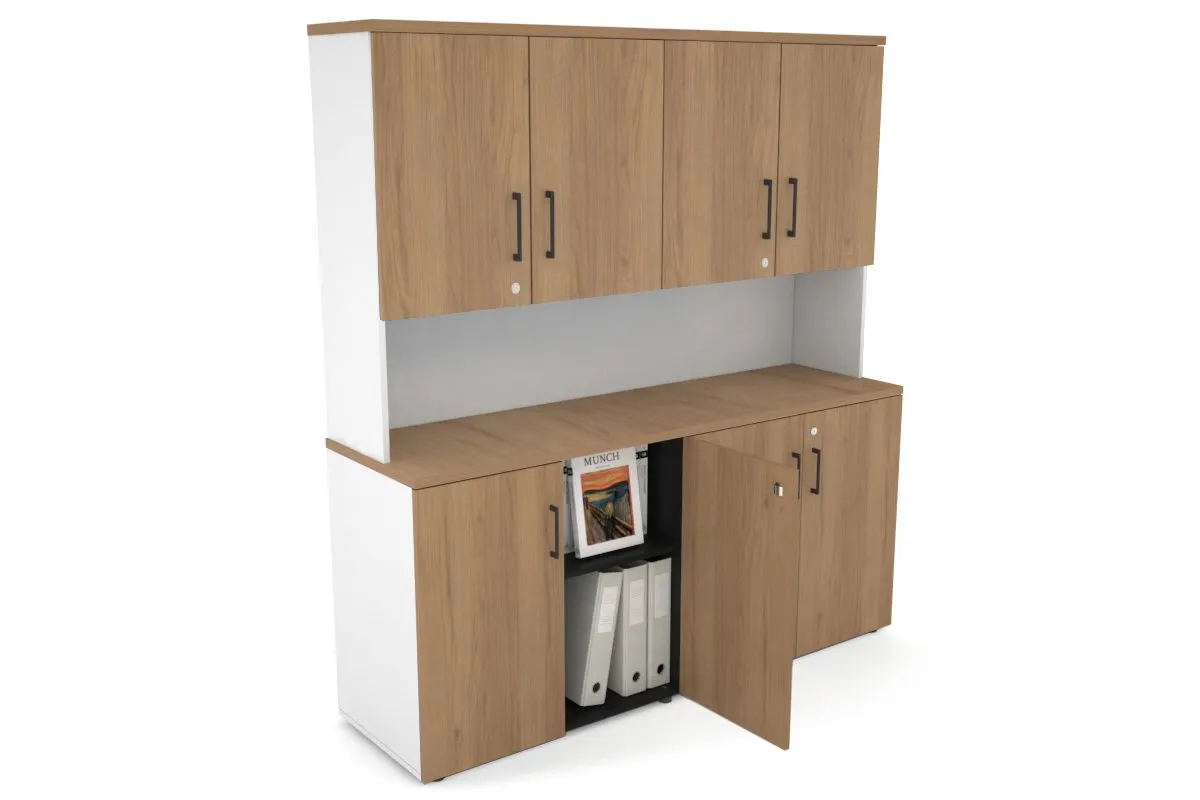 Uniform Small Storage Cupboard - Hutch with Doors [1600W x 750H x 450D]