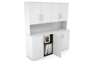 Uniform Small Storage Cupboard - Hutch with Doors [1600W x 750H x 450D]