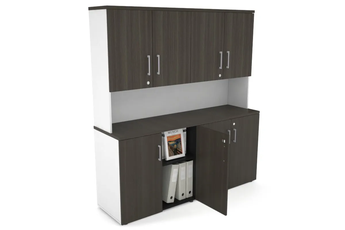 Uniform Small Storage Cupboard - Hutch with Doors [1600W x 750H x 450D]