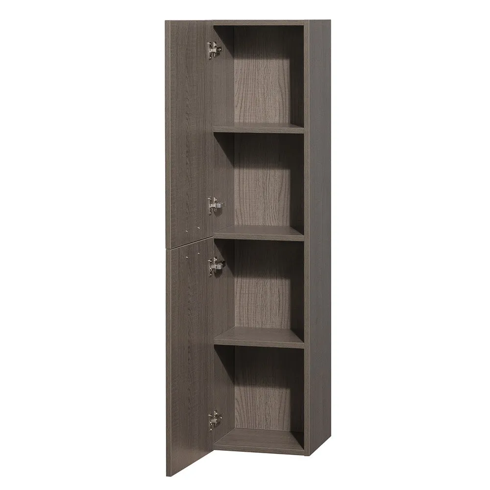 Wyndham Collection Amare Wall Cabinet - Gray Oak